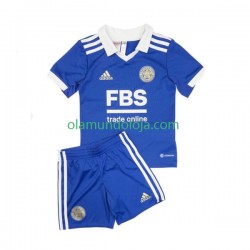 Camisola Leicester City Criança Equipamento Primeiro 2022-2023 Manga Curta
